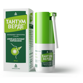 Тантум Верде Спрей Д/ротов. Порожн. 1.5 Мг/мл Фл. 30 Мл №1