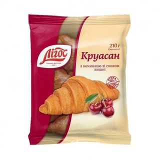 Круасан 210г Лігос з начинкою зі смаком вишні