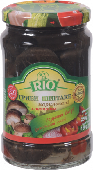 Гриби Шиїтаке Ріо 250 г скл. мариновані з овочами