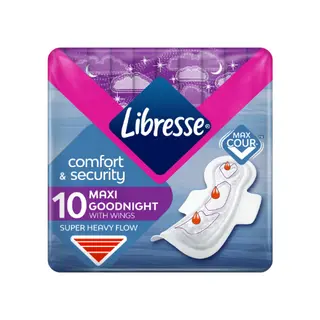 ლიბრესი - Inv comfortsecurity მაქსი ღამის /6წვ/ #10 6474 Libres- INV Night Max / 6 min / 6474 # 10