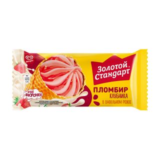 Мороженое Большой рожок клубника 90 г