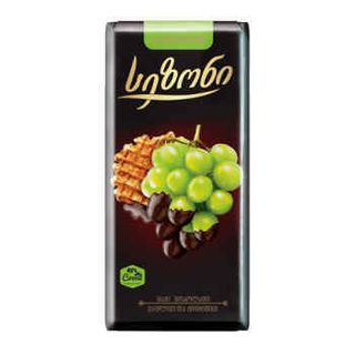 შოკოლადის ფილა /შავი შოკ ვაფლით და ქიშმიშით სეზონი სამარხვო / 90 გრ