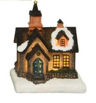 საახალწლო სოფელი, სახლი, 8x6xh10სმ, LED		