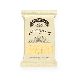 Сыр Брест-литовск Классический Брусок 45% 200 Г