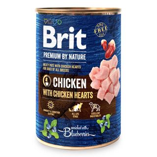 Brit Premium by Nature консерви для собак, курка/серця курячі, 800 г