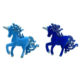 Прикраса новорічна Єдиноріг Янгол підвіска 12 см оксамит з глітером пластикова