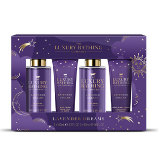 გრეის კოული - სასაჩუქრე ნაკრები Dreamy Delights Lavender შხაპის გელი/ხელის კრემი/ტანის კრემი 6256 Dreamy Delights - 100ml Bath Soak. 100ml Body Wash. 50ml Hand Nail Cream 50ml Body Cream
