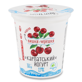 Йогурт «Галичина» вишня-черешня 2,2% 260г