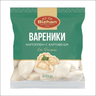 Вареники с картошкой полулепка -0,400 гр