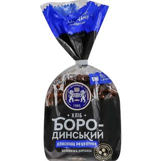 Хліб Кулиничі Бородинський нарізний половинка 400 г