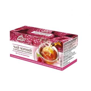 Чай (24 ф/п х 1,5 г ) Рoзумний Вибір чoрний дрібний з ароматом малини