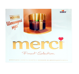 Մերսի Կոնֆետների հավաքածու շոկոլադե մուս 210գր