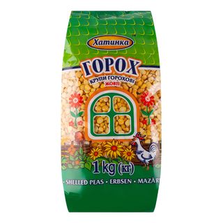 Крупа фас. ХАТИНКА Горох жовтий / 1кг / 10шт