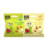 Фруктові снеки 20г Равлик Боб Яблуко/Яблуко-груша (мікс), м/уп
