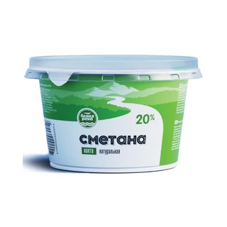 СМЕТАНА БЕЛАЯ РЕКА 20% П/СТАКАН 170ГР