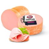 Ковбаса Алан Лікарська варена вищий гатунок порційна вагова, 100г