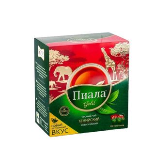 Чай Пиала Gold 100пак черный кен фальга