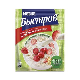 Каша Быстров Овсяная Клубника 40 Г