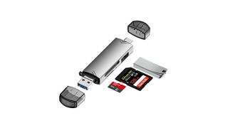 Kouvolsen 6 in 1 SD+TF+USB Card Reader with Type-C, Micro & USB-A (KOS-7003)