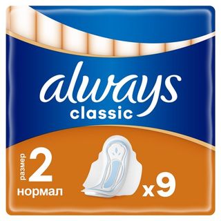 ქალის ჰიგიენური საფენი /ოლვეისი კლასიკ ნორმალი/4წვ/9ც