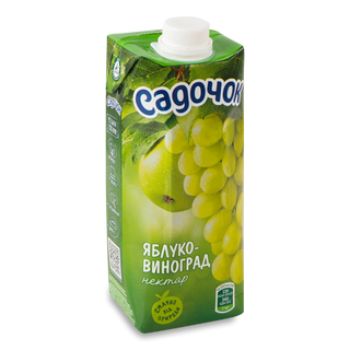 Нектар Садочок яблуко-виноград освітлений 0,5л