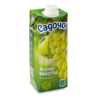 Нектар Садочок яблуко-виноград освітлений 0,5л