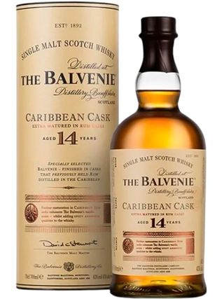Віскі Карибіан Каск / Caribbean Cask, Balvenie, 14 років, 43%, 0.7л, в тубусі