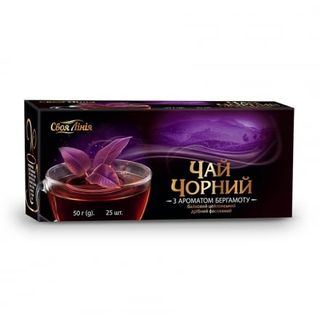 Чай (25 ф/п Х 2г) Своя Лінія чорний байховий цейлонський дрібний з ароматом бергамоту