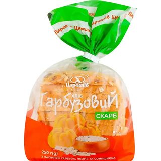 Хліб Цар Хліб Гарбузовий скарб пшеничний нарізний 250 г