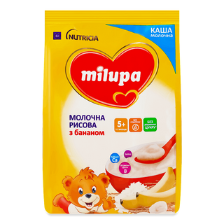 Каша рисова Milupa з бананом від 5-ти місяців 210г