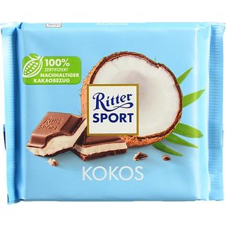 Шоколад Ріттер Спорт 100г молочний кокос молочний крем