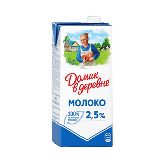 Молоко стерилизованное Домик в Деревне, 2.5%, 950 гр.