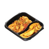 ლანჩბოქსი - ქათმის ფაჰიტასი და მექსიკური კარტოფილი /აგროჰაბი/