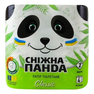 Туалетний папір Сніжна панда Класік 2шари 4шт