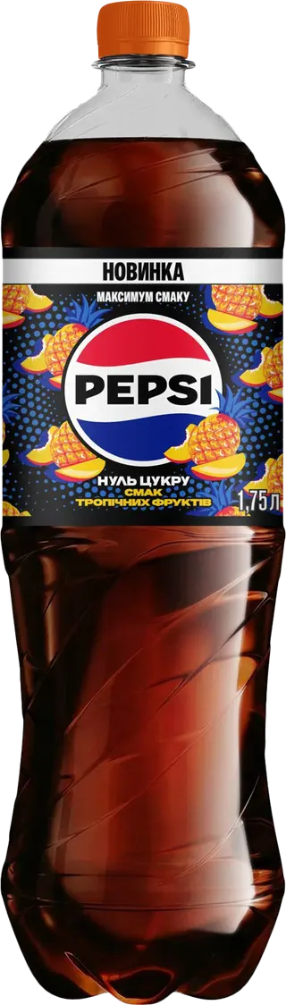 Напій Pepsi Тропікал безалкогольний сильногазований нуль цукру 1.75 л