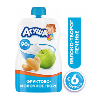 Пюре Агуша Детс. Ябл/Творог/Печенье 90 Гр П/П
