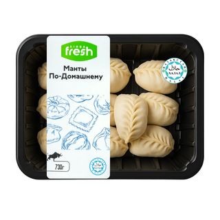 Манты Airba Fresh По-домашнему С Рубленной Говядиной Замороженные 730 Г