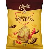 Цукерки Світоч Львівський Трюфель з какао-начинкою та вафельною крихтою пакет 179 г