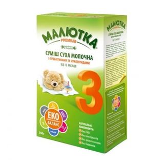 Молочна суміш 350г Малютка PREMIUM 3 суха швидкого приготування