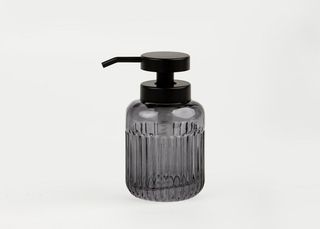 თხევადი საპნის დისპენსერი - DIAMOND GLASS LIQUID SOAP DISPENSER 8.2X8.2X14.6 CM BLACK