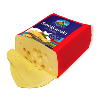 Сир твердий Lowicz Швейцарський 45% Ваговий за 100 гр