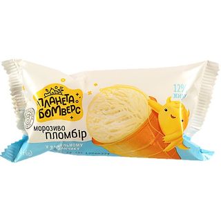 Морозиво Планета Бомверс 70г ваф.стакан пломбір 12%