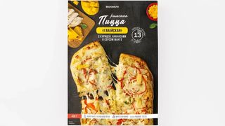 Пицца римская "Гавайская" с курицей, ананасами и соусом манго, зам.