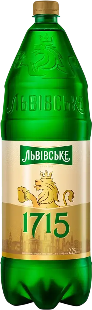 Пиво Львівське світле 1715 4,5% 2,25 л
