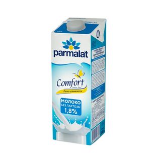  Молоко UHT Безлактозное Parmalat Comfort 18%, 1 л.