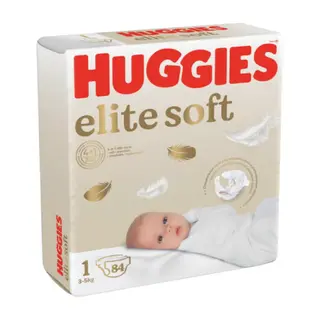 Huggies - საფენი ელიტ სოფტ #1 (3-5 კგ) - 84 ც