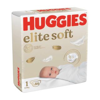 Huggies - საფენი ელიტ სოფტ #1 (3-5 კგ) - 84 ც