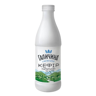Кефір ГАЛИЧИНА 2,5% /пляшка/ 870г /6