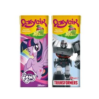 Сік ДжуСік яблуко та виноград 200 мл