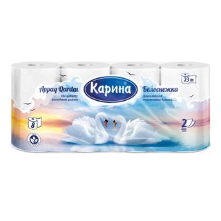 БУМАГА ТУАЛЕТНАЯ КАРИНА DELICATE CARE 2 СЛ. 8 РУЛ.-4870235731194